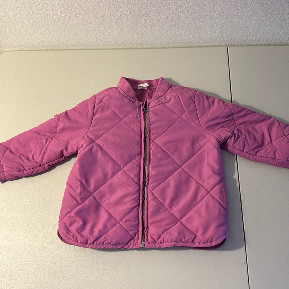 Quilted fuscia H&M fall coat 18 months